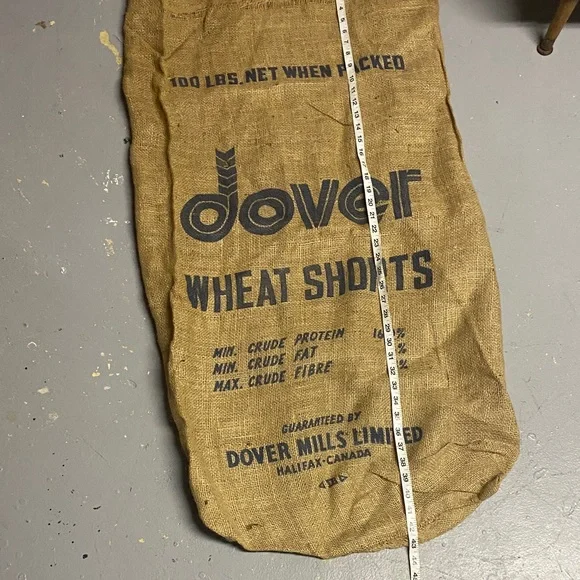 Vintage Dover Wheat Shorts Burlap Sack - Picture 2 of 7